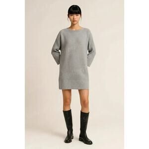 Eileen Fisher Grey Ribbed Tunic – Size Medium